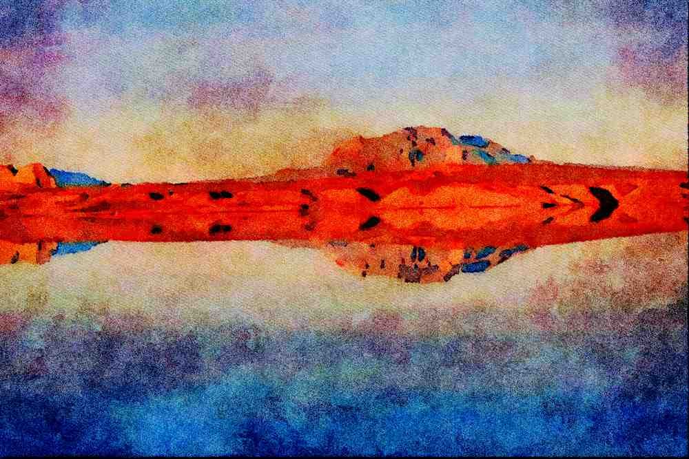 736089 Lake Powell, Utah, U.S.A. A4 Limited Edition Watercolour Print