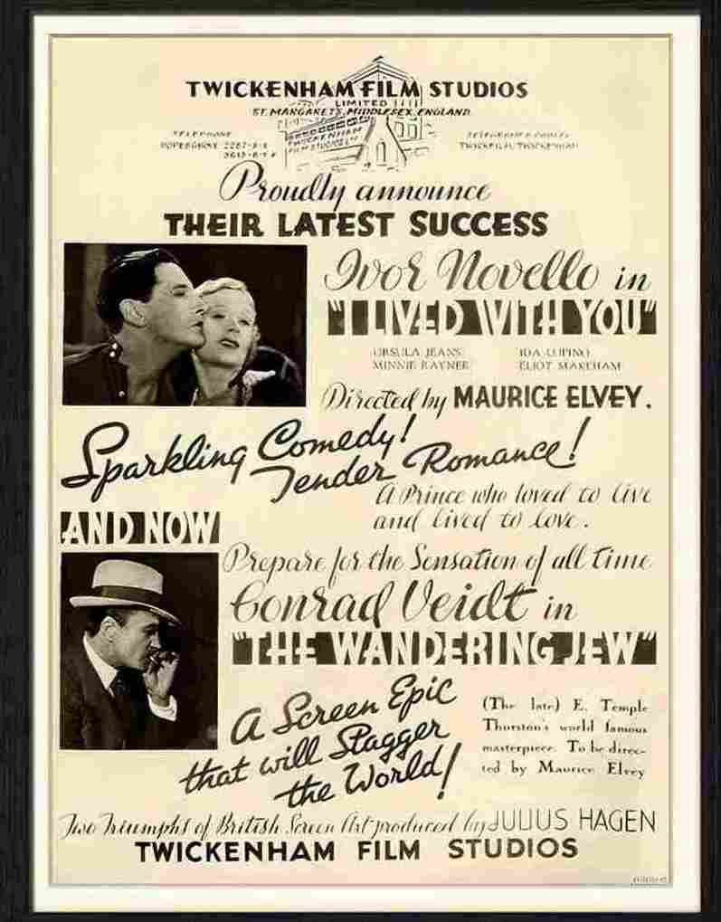 737 05 twickenham studios london ivor novello Advert A4 Photo Print