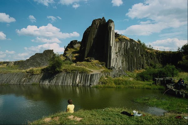 737016 Basalt Rock Formation, Devil's Wall, Czech Republic A4 Photo Print