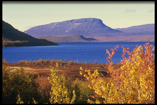 737055 Saana Fell Lake In Autumn A4 Photo Print