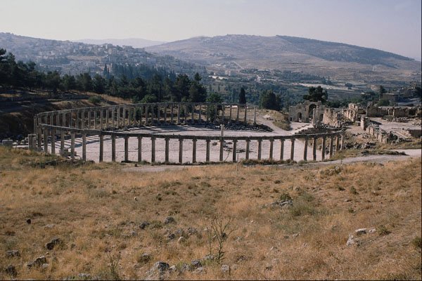 737072 The Oval Plaza, Jerash A4 Photo Print