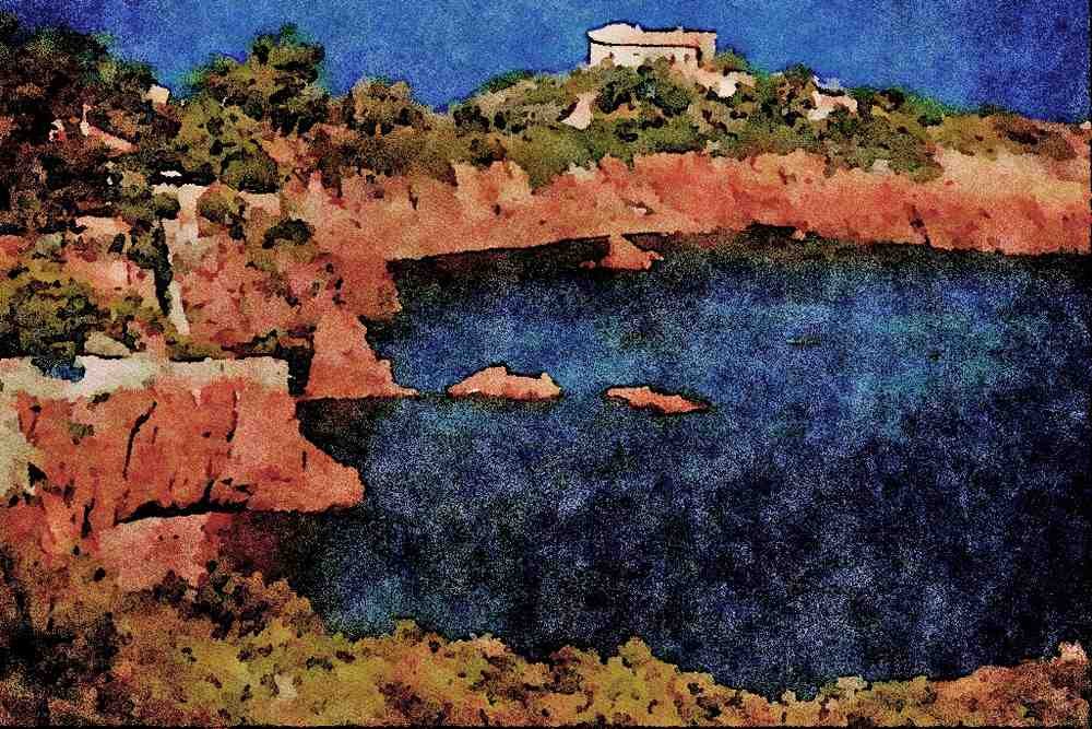 738004 Esterel, Southern France A4 Limited Edition Watercolour Print