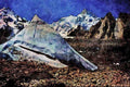 738013 Ice Pinnacle And Masherbrum Peak, Pakistan A4 Limited Edition Watercolour Print