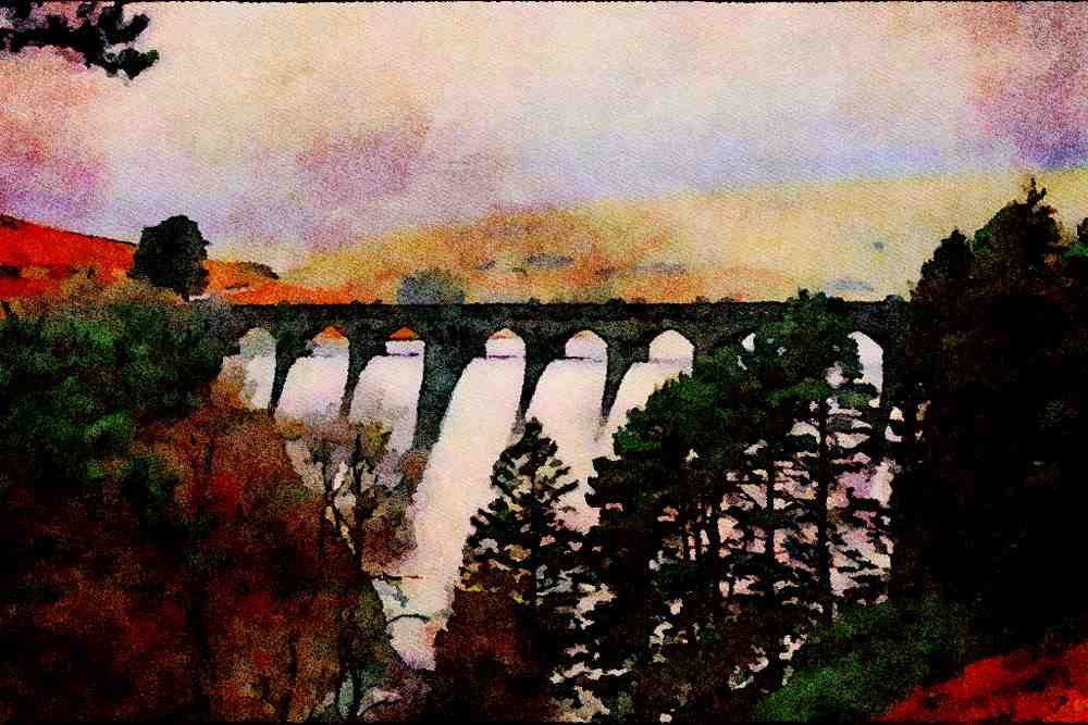 738014 Craig Goch Dam, Elan Valley A4 Limited Edition Watercolour Print