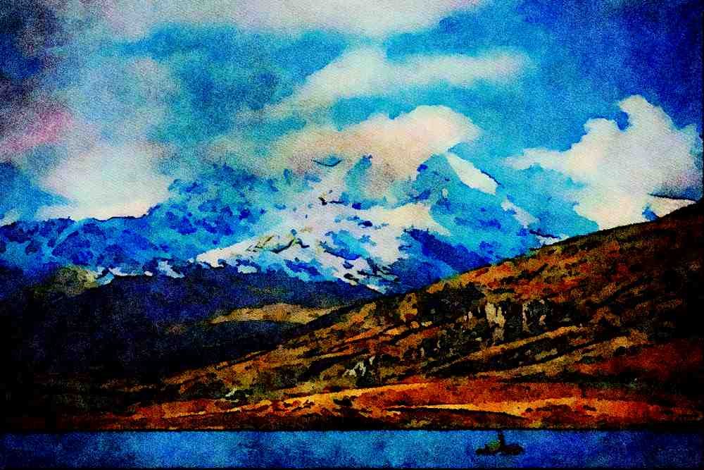 738019 Snowdon Horse Shoe, Capel Curig, Wales A4 Limited Edition Watercolour Print