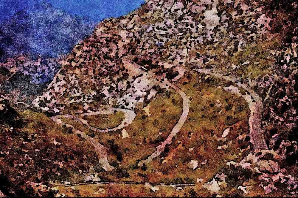 738053 Near Sa Calobra, Mallorca, Spain A4 Limited Edition Watercolour Print