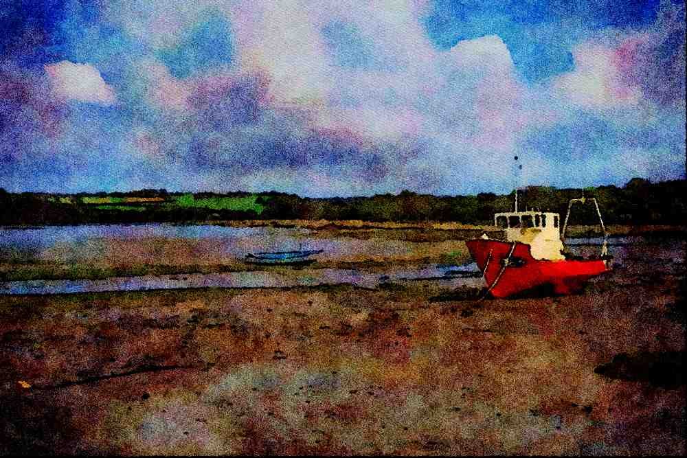 738068 Newport Estuary, Wales A4 Limited Edition Watercolour Print