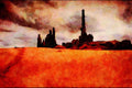 738079 Monument Valley On A Cloudy Day, Arizona, U.S.A. A4 Limited Edition Watercolour Print
