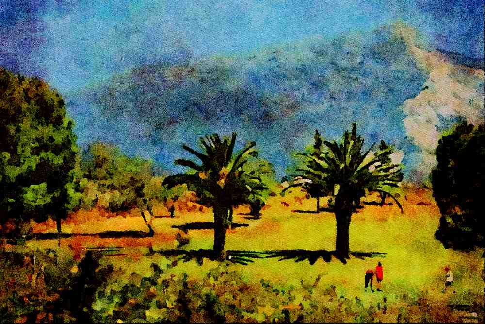 738081 Guadalmina Golf Course, Marbella, Spain A4 Limited Edition Watercolour Print