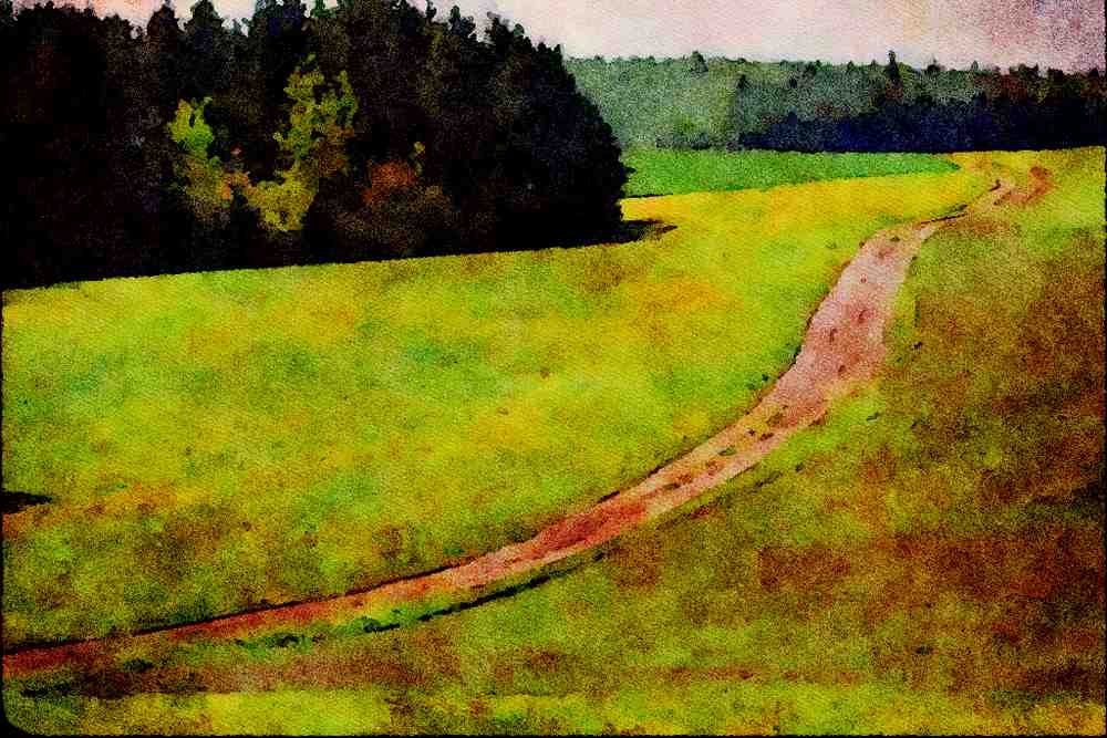 738087 Country Road A4 Limited Edition Watercolour Print