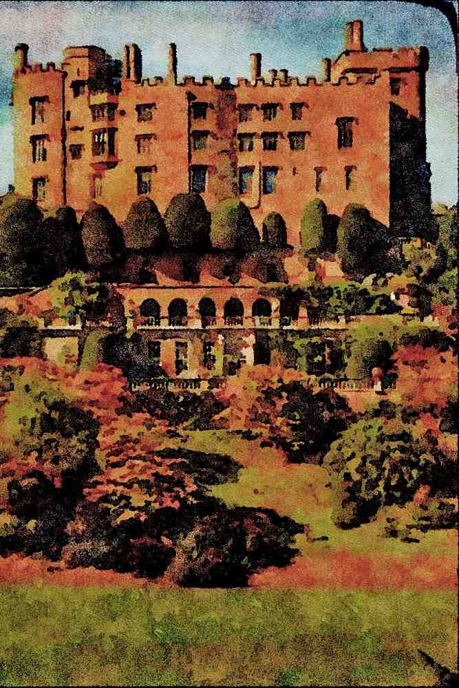 738088 Powys Castle, Wales, U.K. A4 Limited Edition Watercolour Print