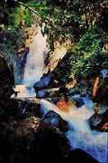 738092 Waterfall Near Chiang Rai, Northern Thailand A4 Limited Edition Watercolour Print