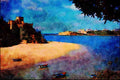 739004 Ferragudo, Algarve, Portugal A4 Limited Edition Watercolour Print