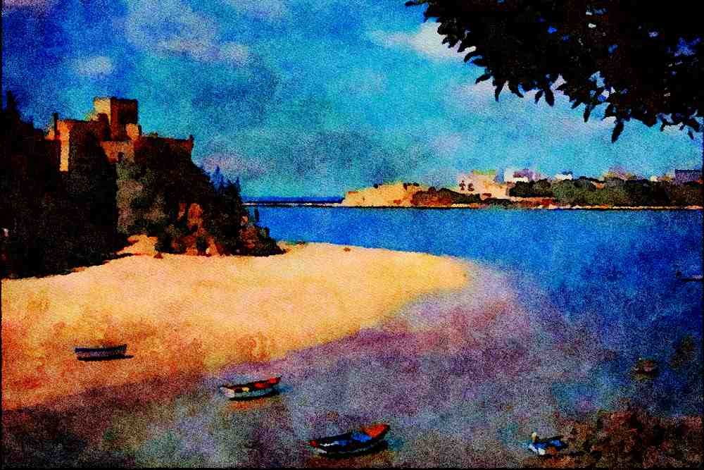 739004 Ferragudo, Algarve, Portugal A4 Limited Edition Watercolour Print