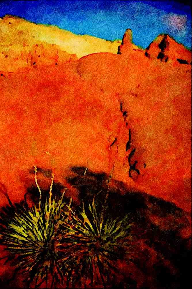 739013 Desert Scene A4 Limited Edition Watercolour Print