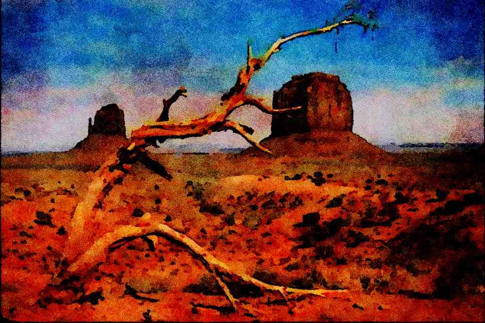 739040 Monument Valley, Utah, U.S.A. A4 Limited Edition Watercolour Print