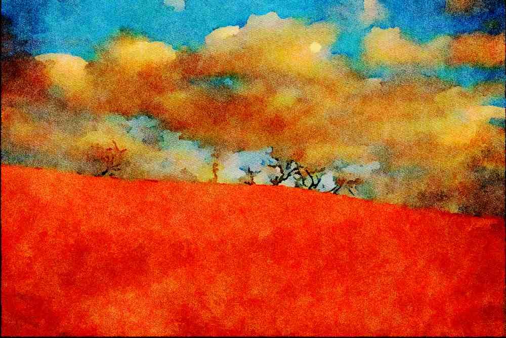 739051 Sunrise With Clouds In The Sands A4 Limited Edition Watercolour Print