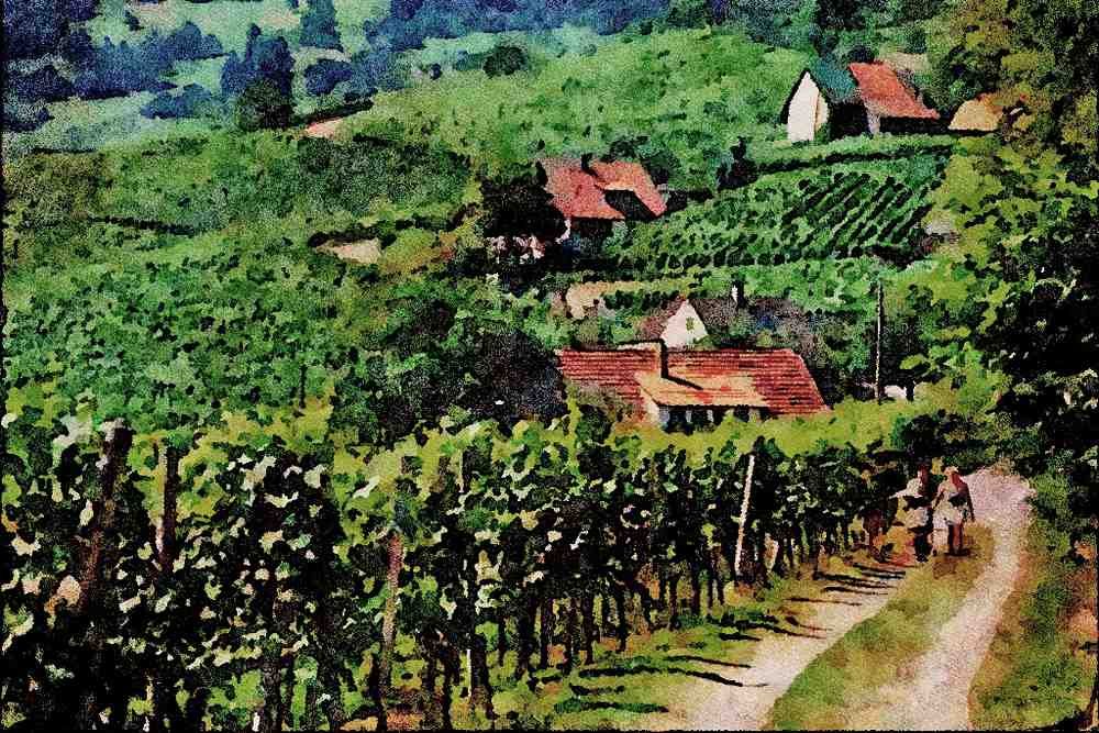 739056 Sasbachwalden, Black Forest, Germany A4 Limited Edition Watercolour Print