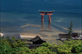 739074 View Over Itsukushima Shrine To O Torii, Hiroshima, Japan A4 Photo Print
