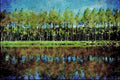 739095 Poplars By Tweed River A4 Limited Edition Watercolour Print