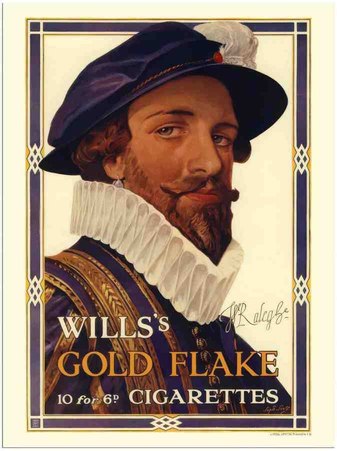 73K wills gold flake cigarette poster 1920s 2 Vintage Advert A4 Photo Print
