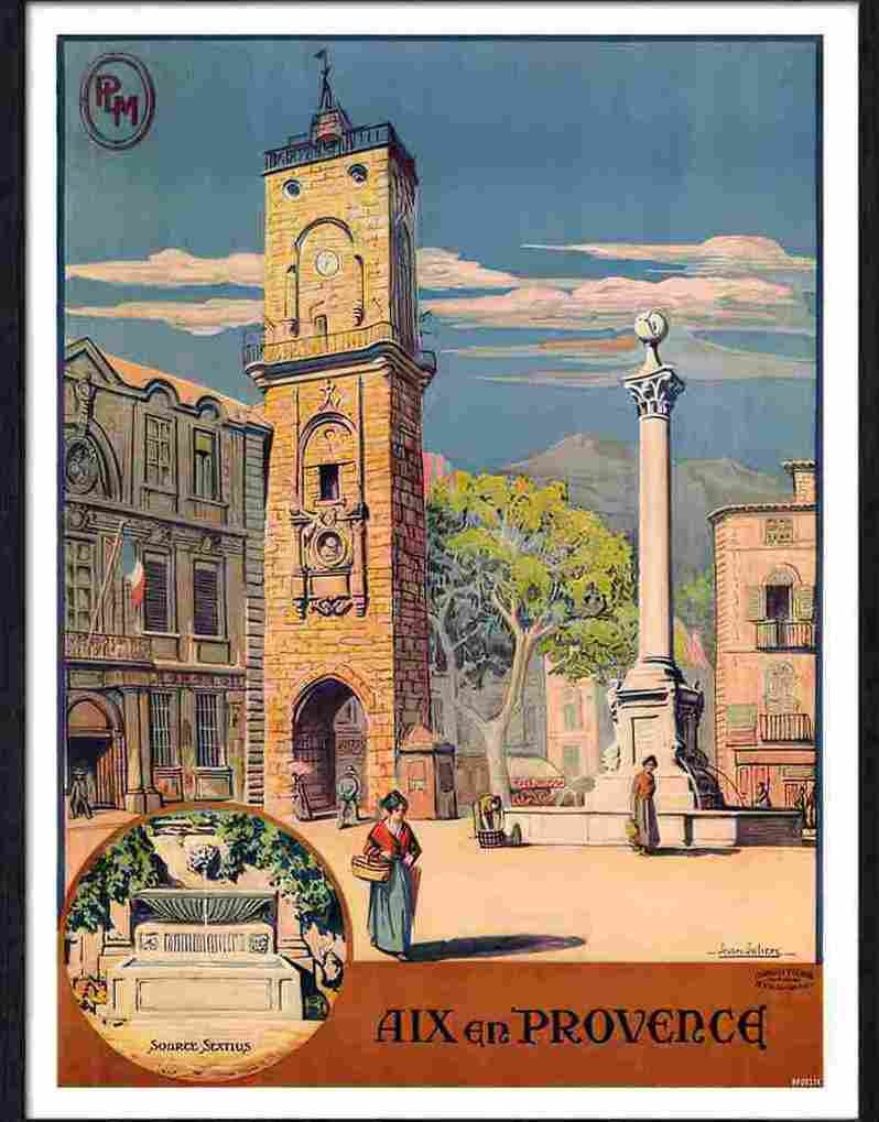 74 aix en provence france Advert A4 Photo Print