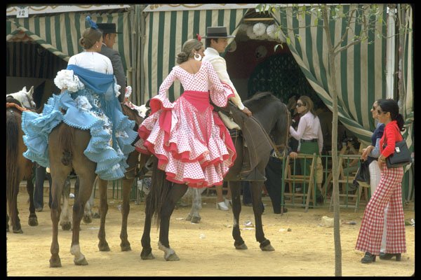 741022 Spring Fair, Couples On Horseback A4 Photo Print
