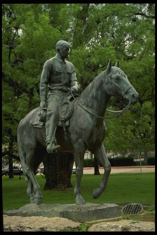741042 Will Rogers Statue, Fort Worth, Texas, U.S.A. A4 Photo Print
