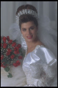 742003 Bride With Roses A4 Photo Print