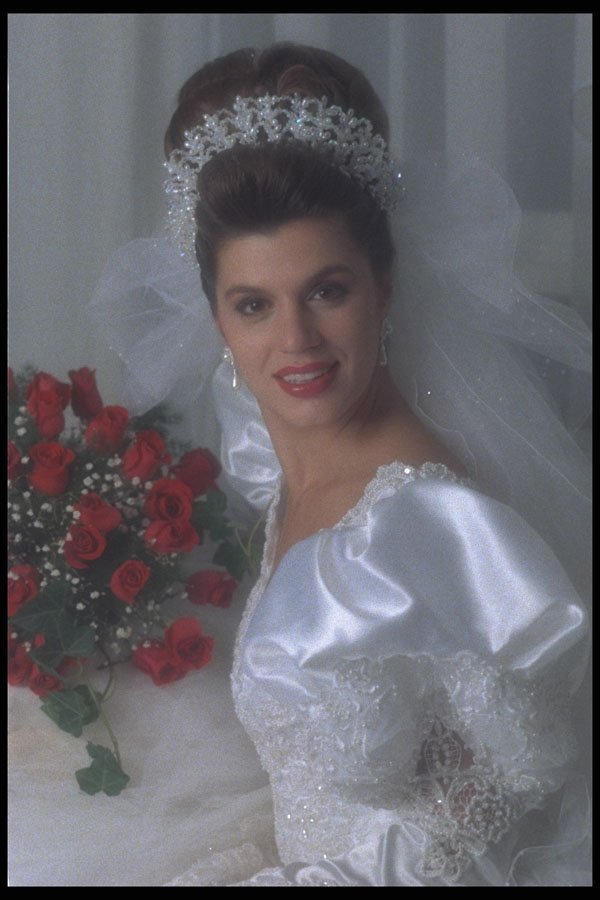 742003 Bride With Roses A4 Photo Print