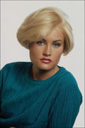 743019 Blonde With Blue Sweater A4 Photo Print