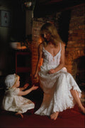 743046 Penny, Girl In White Dress Playing With Young Child A4 Photo Print