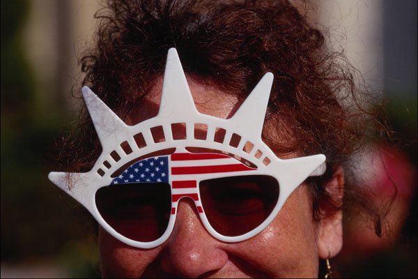 743059 Woman Sports Flashy American Sunglasses A4 Photo Print