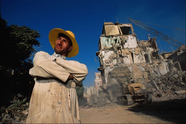 743072 Destruction Of A Building, Beirut, Lebanon A4 Photo Print