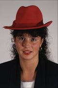 743089 Girl With Red Hat A4 Photo Print