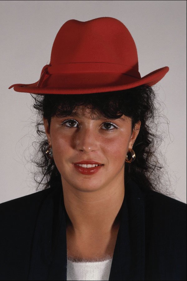 743089 Girl With Red Hat A4 Photo Print