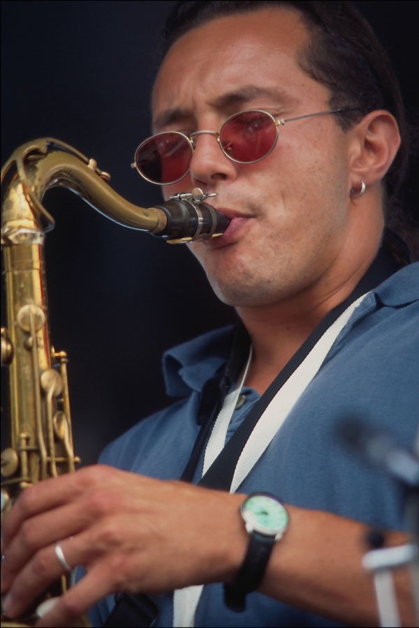 743097 Musician, Playing Tenor Sax A4 Photo Print