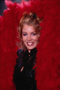 744003 Nicole, Red Boa And Black Velvet A4 Photo Print