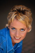 744081 Blonde In Denim A4 Photo Print