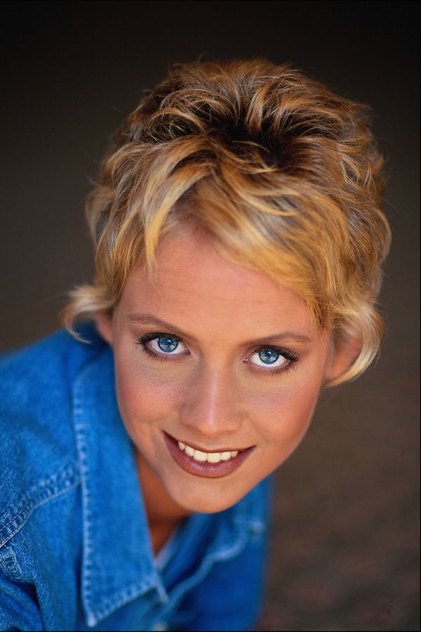 744081 Blonde In Denim A4 Photo Print