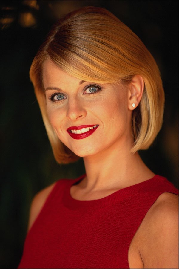 745024 Blonde Wearing Classic Red Dress A4 Photo Print