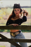 745026 Girl In Jeans By Gate A4 Photo Print