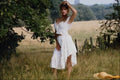 745027 Girl In White Dress, Rural Setting A4 Photo Print