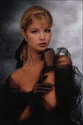 745050 Girl In Black A4 Photo Print
