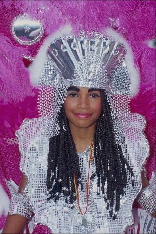 745072 Girl With White Costume And Braids A4 Photo Print