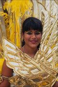 745074 Lady With Gold And White Costume A4 Photo Print