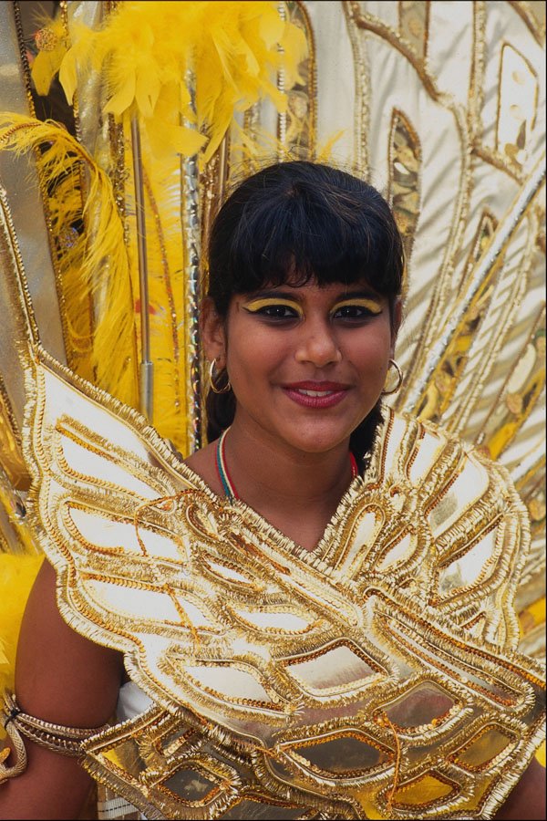 745074 Lady With Gold And White Costume A4 Photo Print