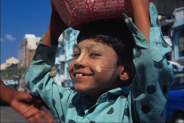 745088 Boy Smiling, Myanmar A4 Photo Print