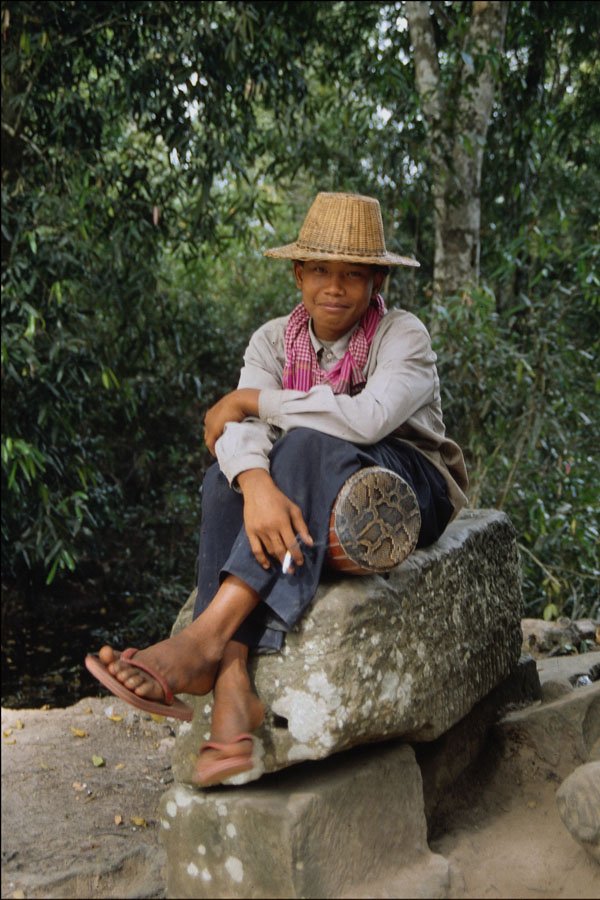 745094 Smiling Boy With Drum, Cambodia A4 Photo Print
