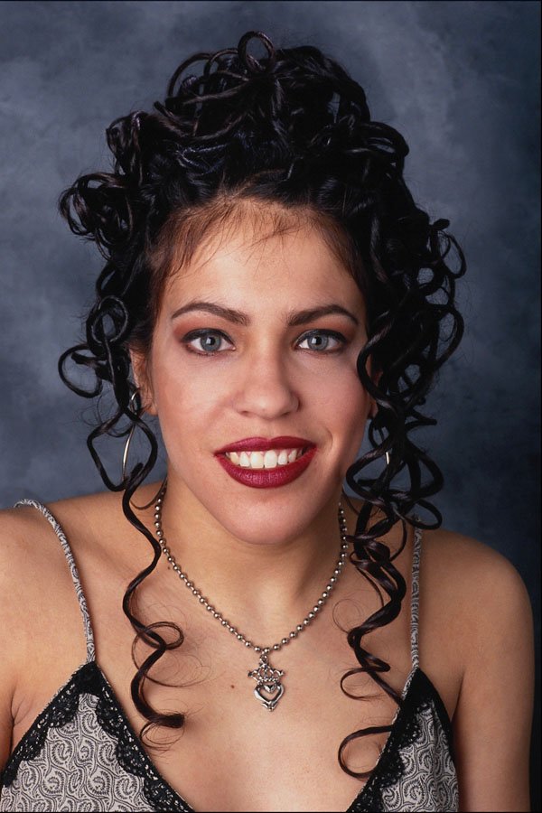 746021 Woman With Long Brown Hair, Spiral Perm A4 Photo Print